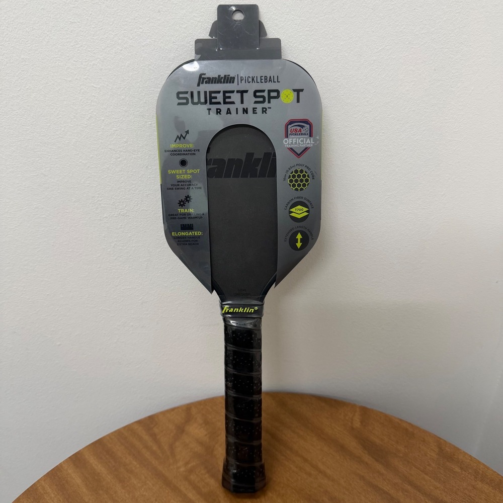 Franklin Sweet Spot Trainer Pickleball Paddle Black T700 Carbon Fiber 16mm